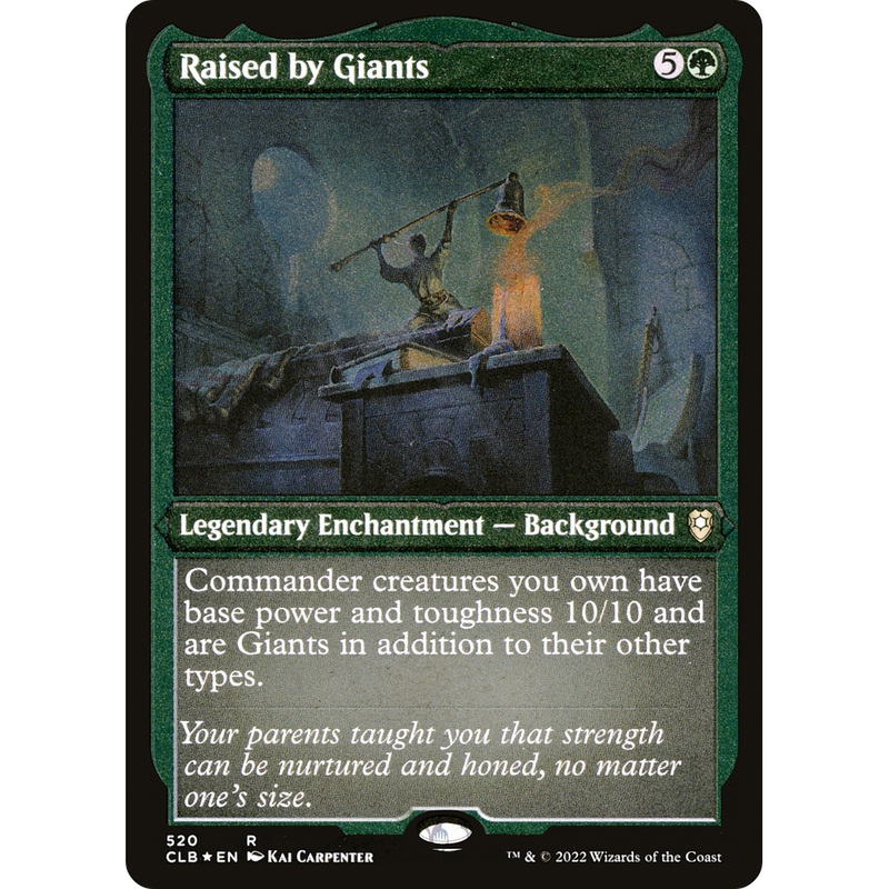 Raised by Giants (CLB-520) - Commander Legends: Battle for Baldur's Gate Etched Foil