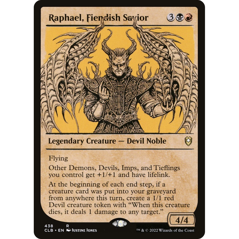 Raphael, Fiendish Savior (CLB-438) - Commander Legends: Battle for Baldur's Gate: (Showcase)