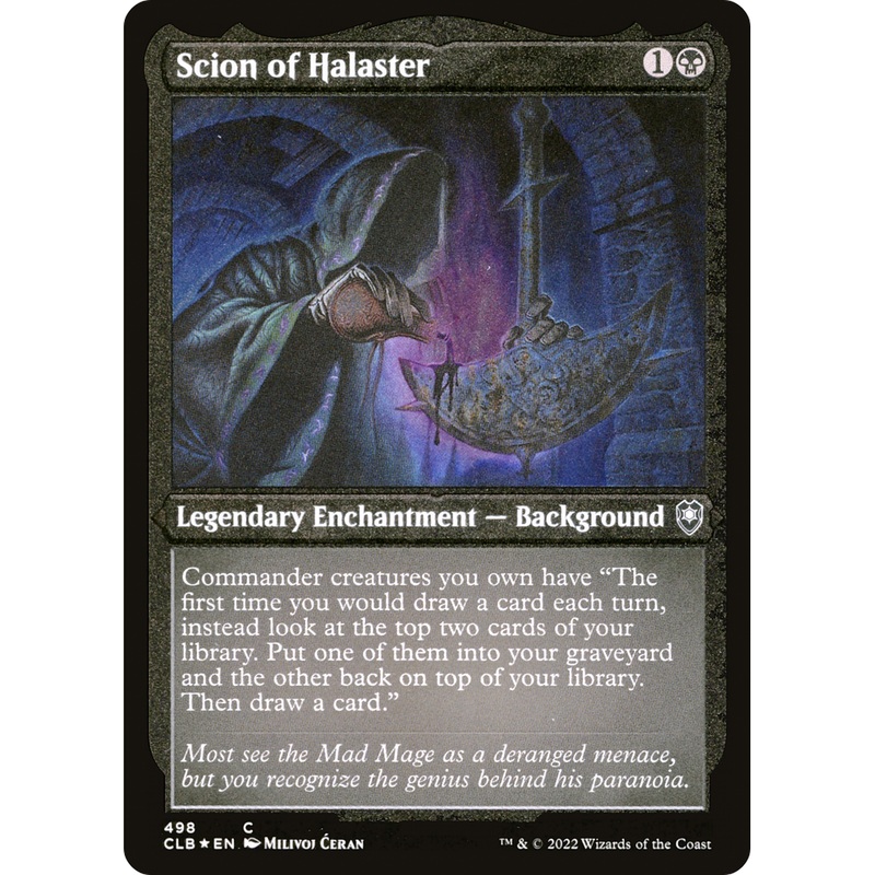 Scion of Halaster (CLB-498) - Commander Legends: Battle for Baldur's Gate Etched Foil