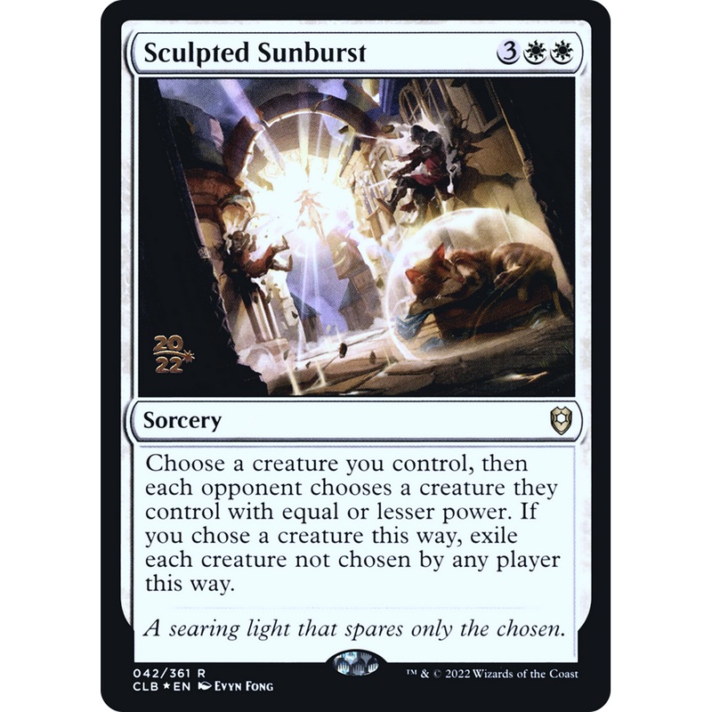 Sculpted Sunburst (PRE-42S) - Battle for Baldur's Gate Promos Foil