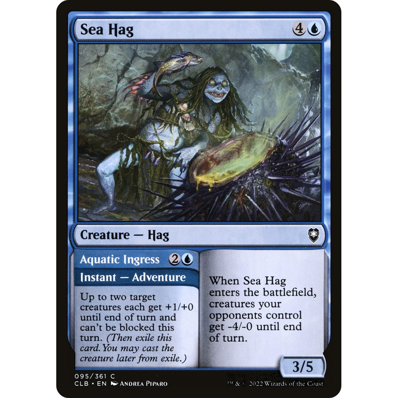 Sea Hag // Aquatic Ingress (CLB-095) - Commander Legends: Battle for Baldur's Gate Foil
