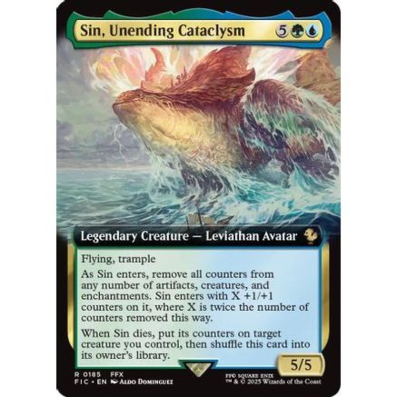 Sin, Unending Cataclysm (Extended Art) (FIC-185) - Commander: FINAL FANTASY Foil