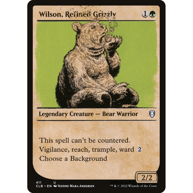 Wilson, Refined Grizzly (CLB-411) - Commander Legends: Battle for Baldur's Gate: (Showcase)