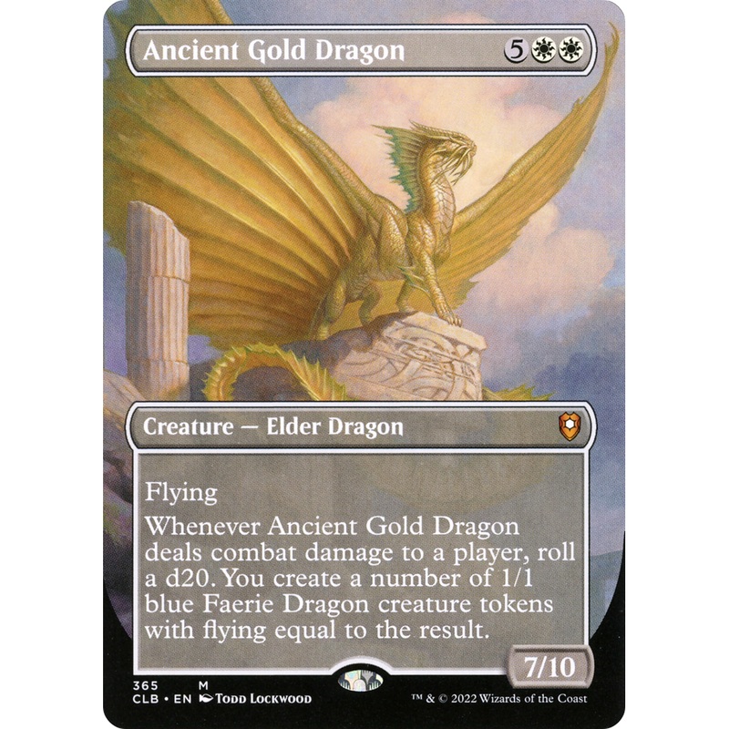 Ancient Gold Dragon (CLB-365) - Commander Legends: Battle for Baldur's Gate (Borderless) Foil