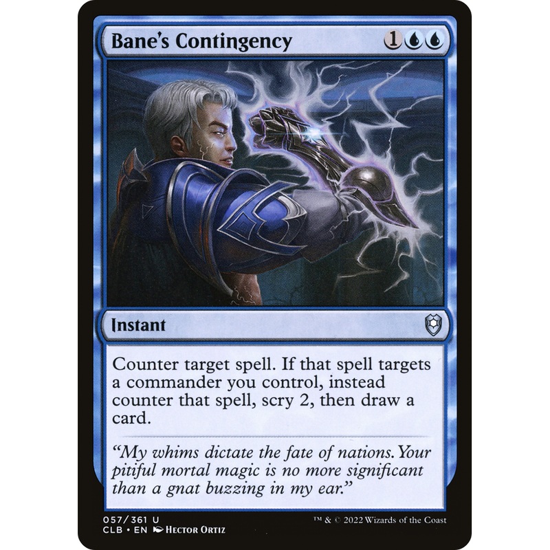 Bane's Contingency (CLB-057) - Commander Legends: Battle for Baldur's Gate Foil