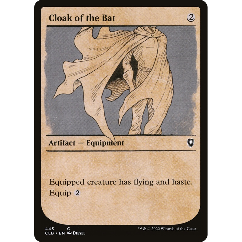 Cloak of the Bat (CLB-443) - Commander Legends: Battle for Baldur's Gate: (Showcase) Foil