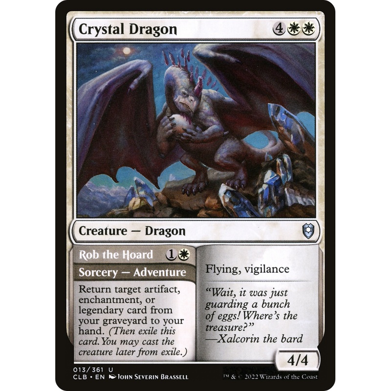 Crystal Dragon // Rob the Hoard (CLB-013) - Commander Legends: Battle for Baldur's Gate