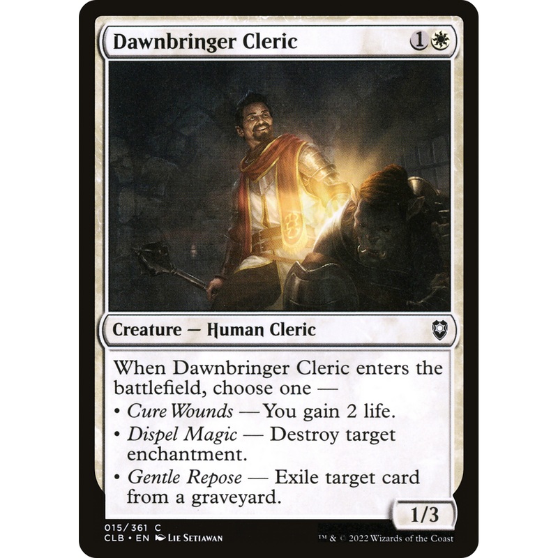 Dawnbringer Cleric (CLB-015) - Commander Legends: Battle for Baldur's Gate