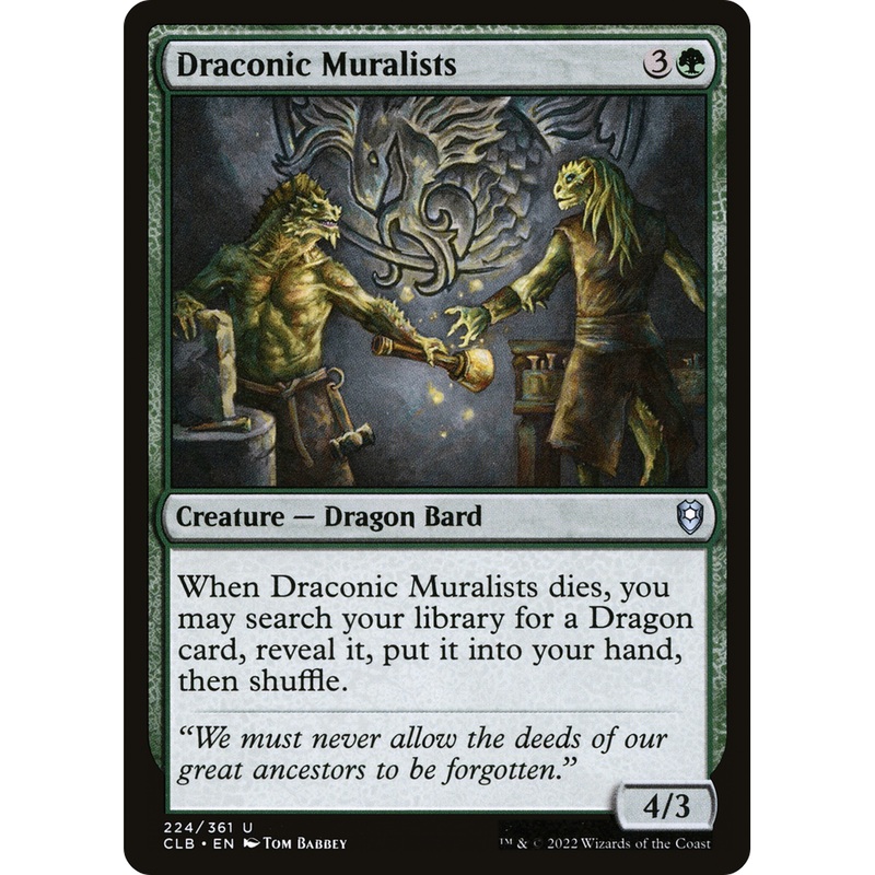 Draconic Muralists (CLB-224) - Commander Legends: Battle for Baldur's Gate