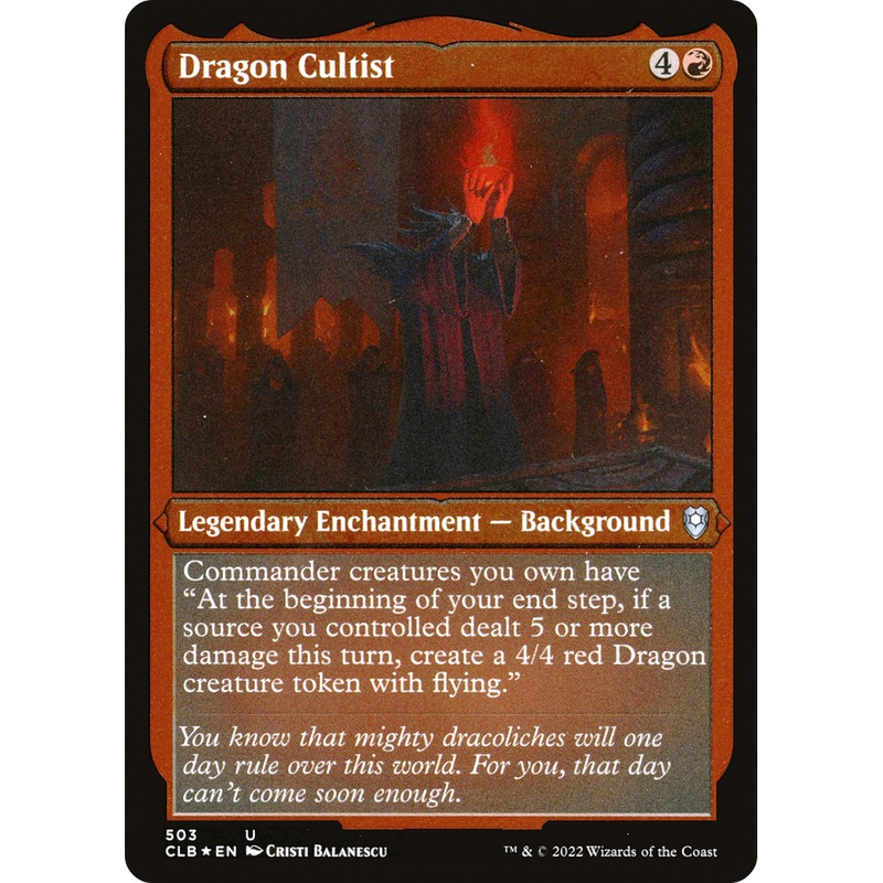 Dragon Cultist (CLB-503) - Commander Legends: Battle for Baldur's Gate Etched Foil