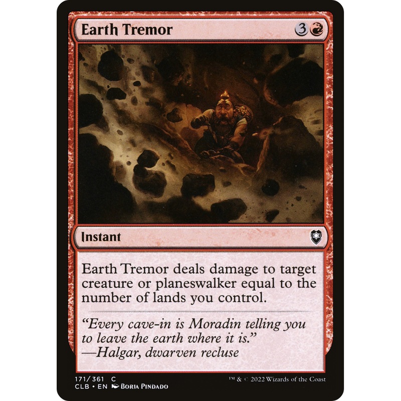 Earth Tremor (CLB-171) - Commander Legends: Battle for Baldur's Gate Foil