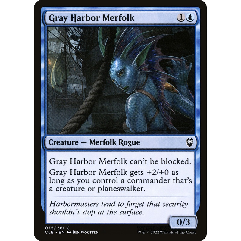 Gray Harbor Merfolk (CLB-075) - Commander Legends: Battle for Baldur's Gate Foil