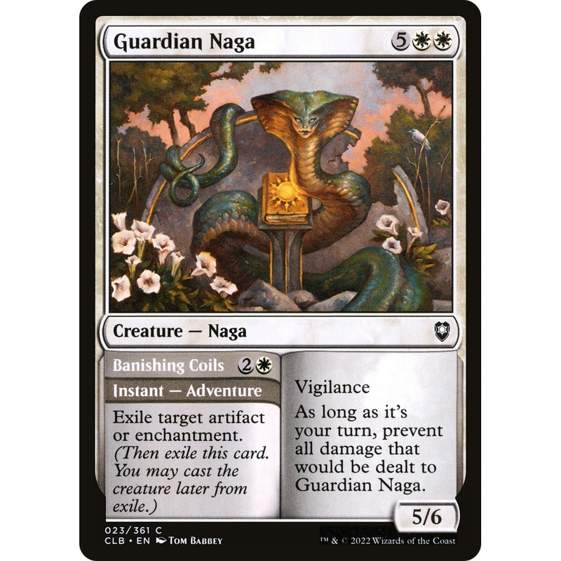 Guardian Naga // Banishing Coils (CLB-023) - Commander Legends: Battle for Baldur's Gate Foil