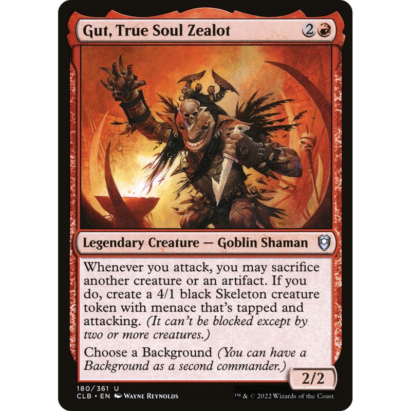 Gut, True Soul Zealot (CLB-180) - Commander Legends: Battle for Baldur's Gate Foil