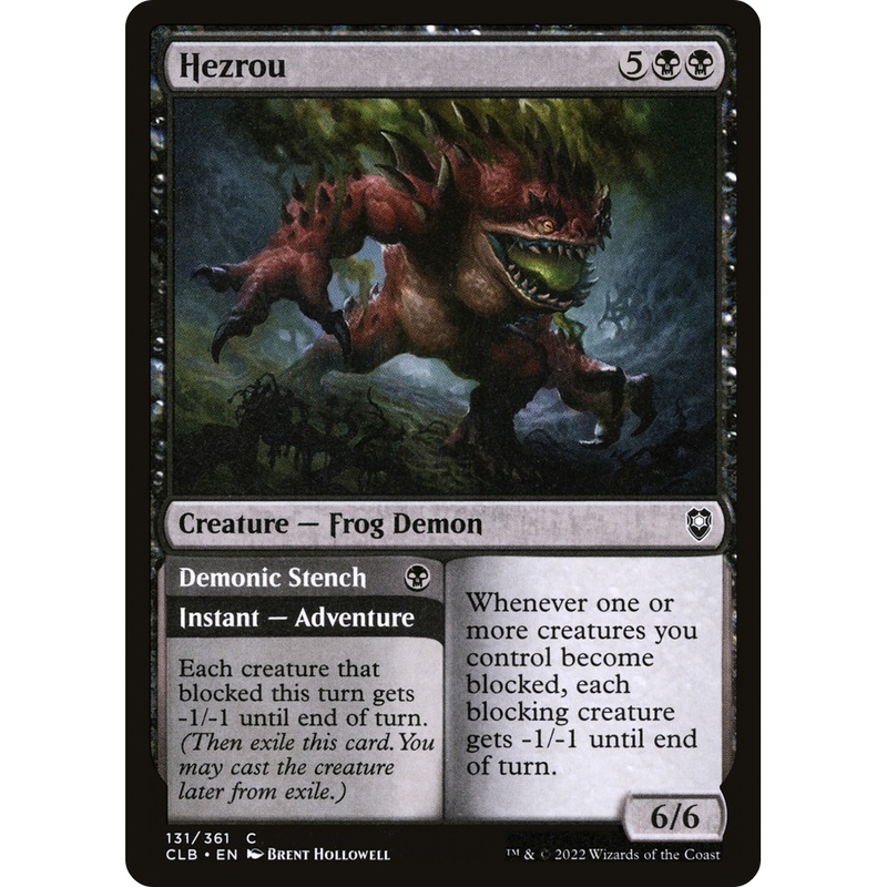 Hezrou // Demonic Stench (CLB-131) - Commander Legends: Battle for Baldur's Gate