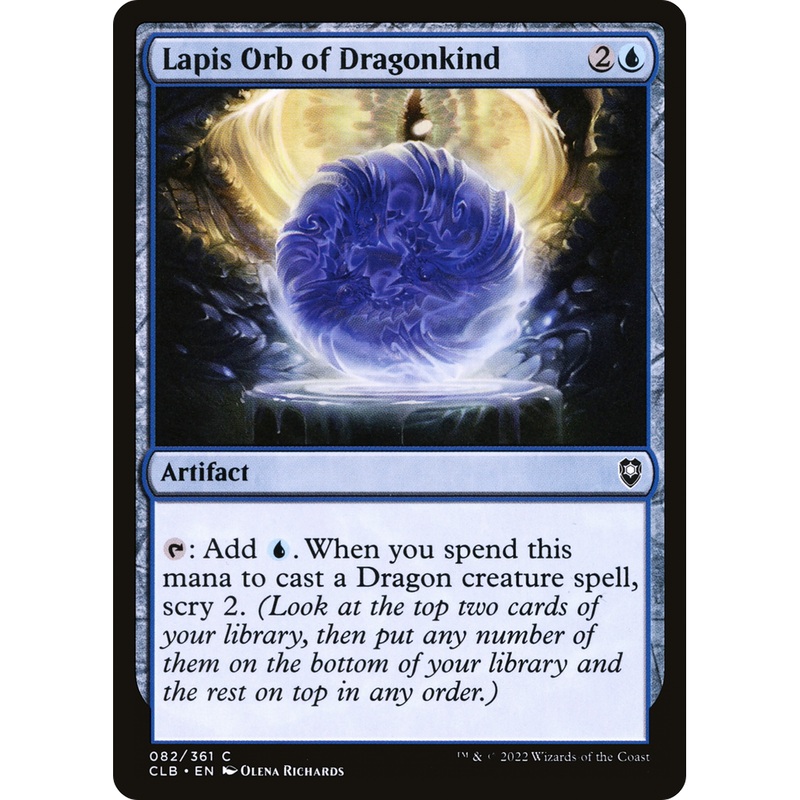 Lapis Orb of Dragonkind (CLB-082) - Commander Legends: Battle for Baldur's Gate