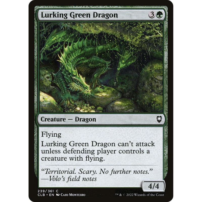 Lurking Green Dragon (CLB-239) - Commander Legends: Battle for Baldur's Gate Foil