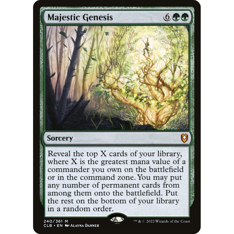 Majestic Genesis (CLB-240) - Commander Legends: Battle for Baldur's Gate Foil
