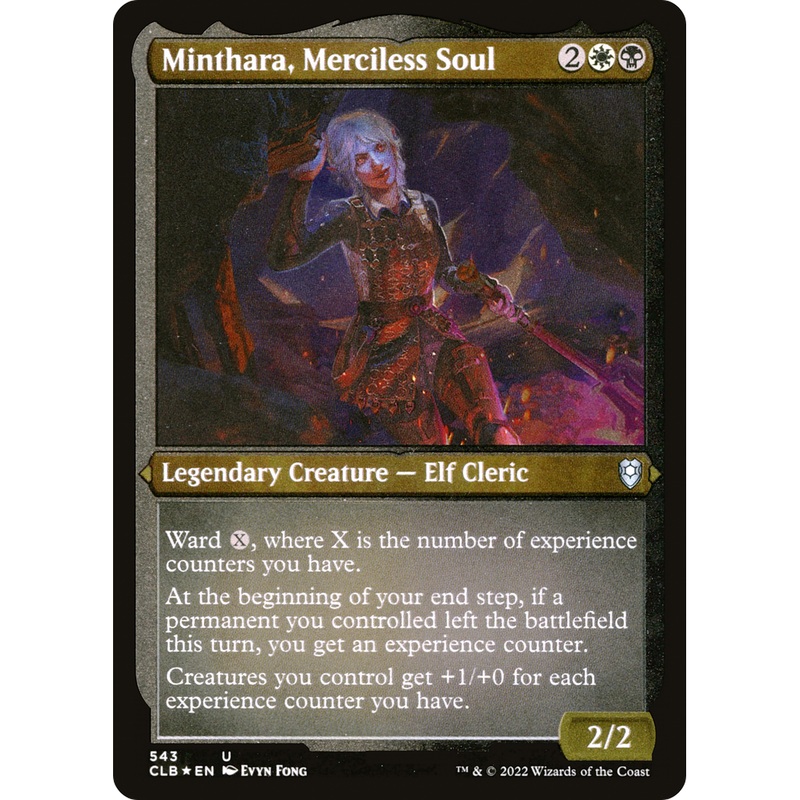 Minthara, Merciless Soul (CLB-543) - Commander Legends: Battle for Baldur's Gate Etched Foil