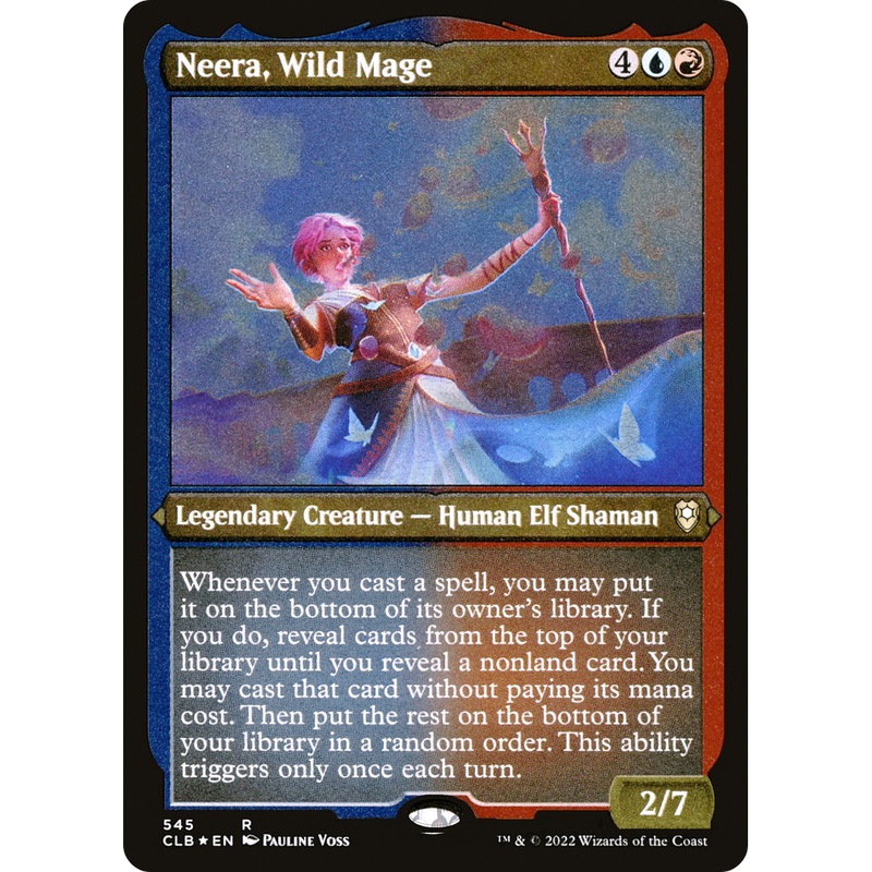Neera, Wild Mage (CLB-545) - Commander Legends: Battle for Baldur's Gate Etched Foil