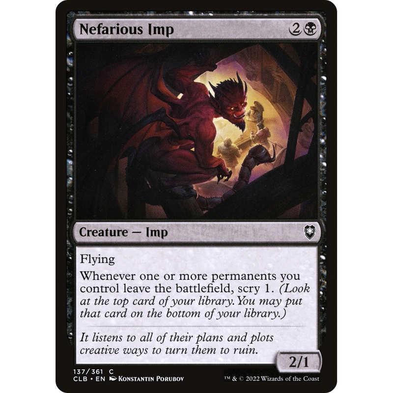 Nefarious Imp (CLB-137) - Commander Legends: Battle for Baldur's Gate