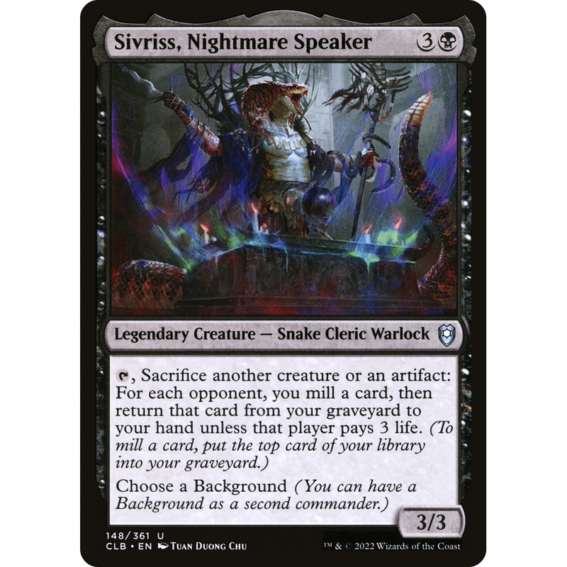 Sivriss, Nightmare Speaker (CLB-148) - Commander Legends: Battle for Baldur's Gate