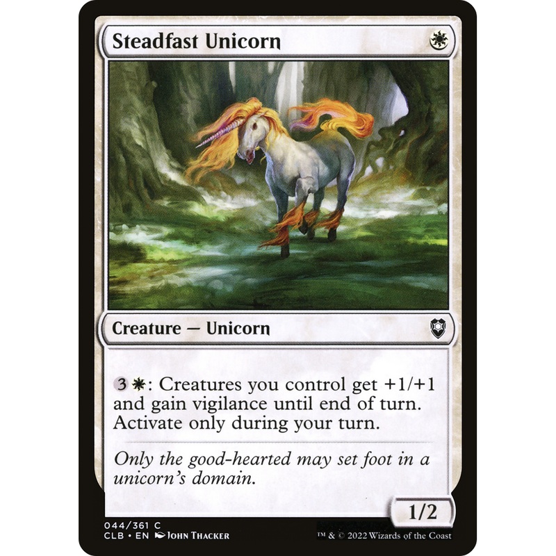 Steadfast Unicorn (CLB-044) - Commander Legends: Battle for Baldur's Gate