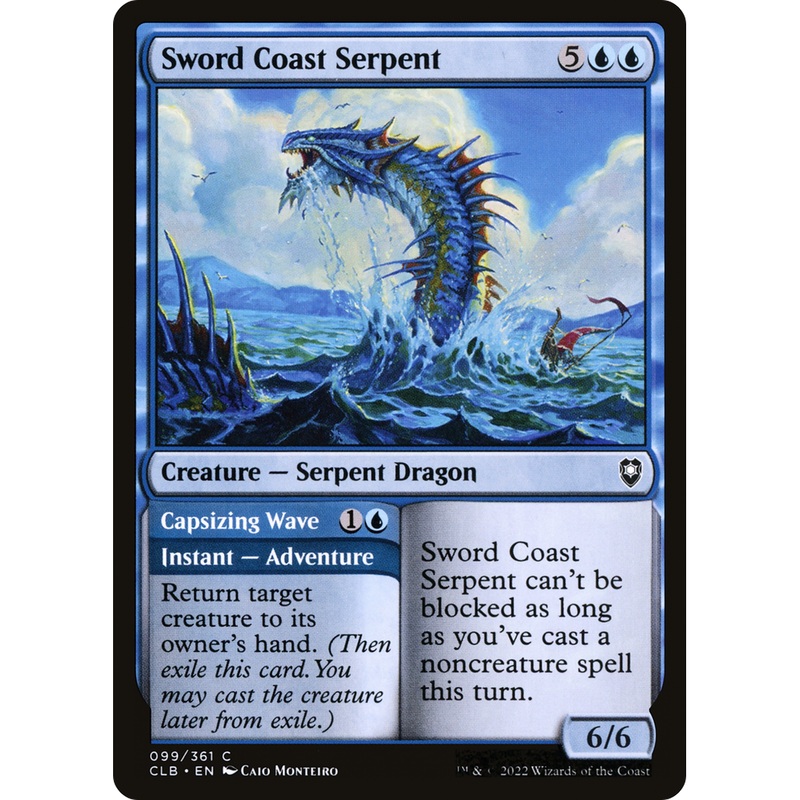 Sword Coast Serpent // Capsizing Wave (CLB-099) - Commander Legends: Battle for Baldur's Gate