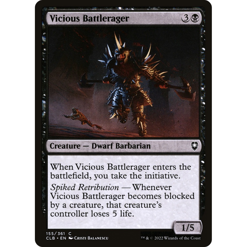 Vicious Battlerager (CLB-155) - Commander Legends: Battle for Baldur's Gate Foil