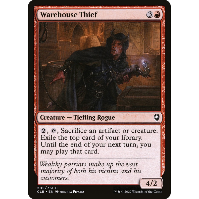 Warehouse Thief (CLB-205) - Commander Legends: Battle for Baldur's Gate Foil