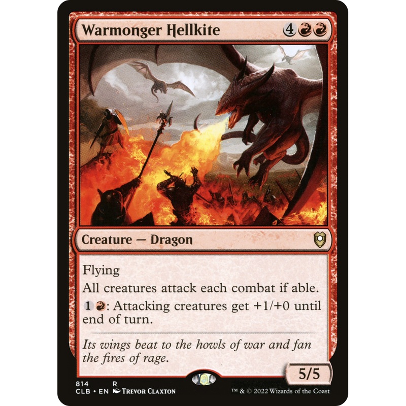 Warmonger Hellkite (CLB-814) - Commander Legends: Battle for Baldur's Gate