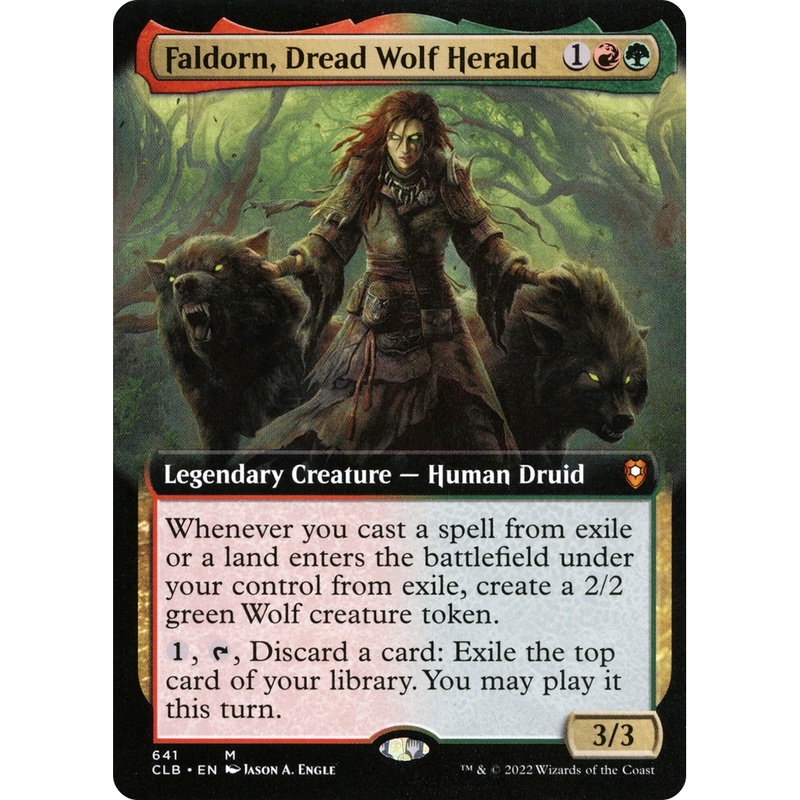Faldorn, Dread Wolf Herald (CLB-641) - Commander Legends: Battle for Baldur's Gate: (Extended Art)