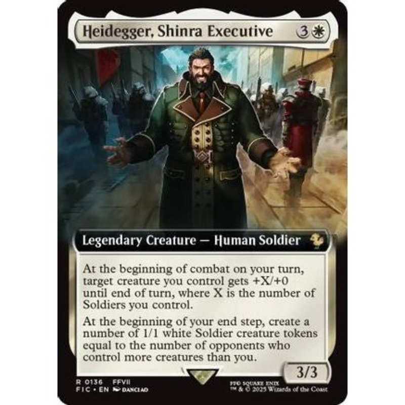 Heidegger, Shinra Executive (Extended Art) (FIC-136) - Commander: FINAL FANTASY Foil