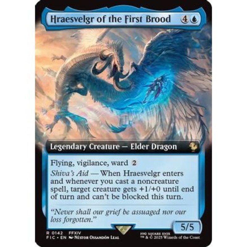 Hraesvelgr of the First Brood (Extended Art) (FIC-142) - Commander: FINAL FANTASY Foil