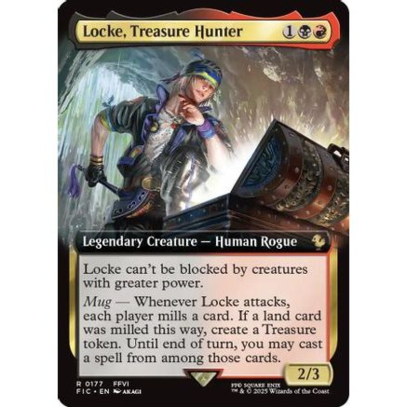 Locke, Treasure Hunter (Extended Art) (FIC-177) - Commander: FINAL FANTASY Foil