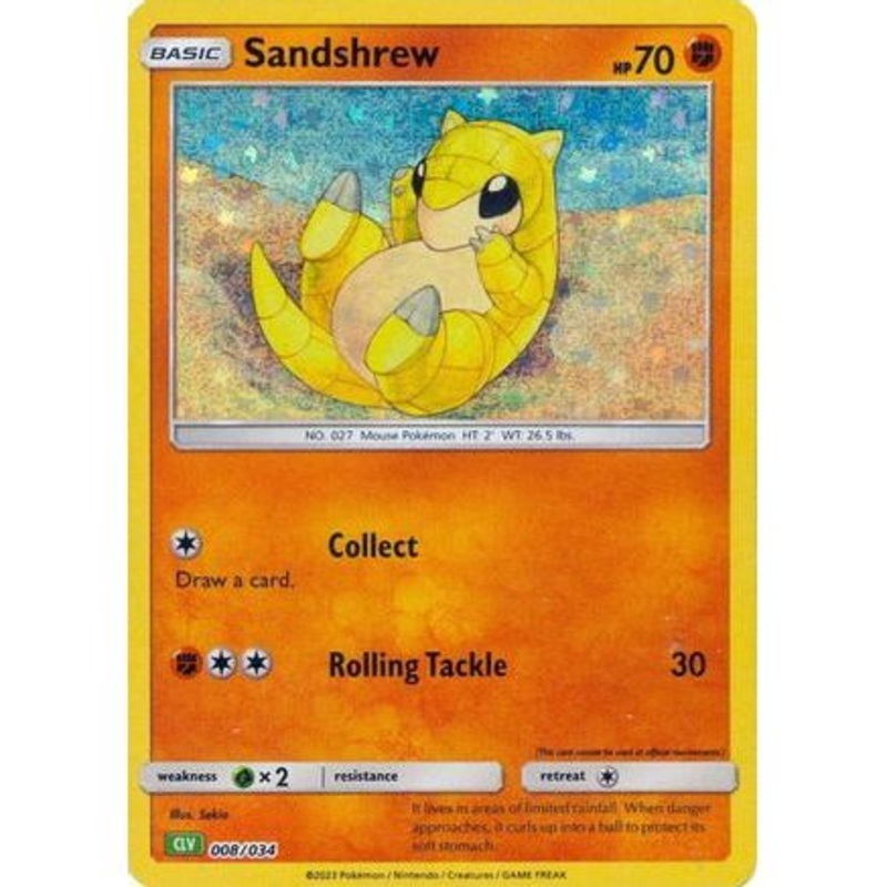 Sandshrew 8 - Trading Card Game Classic Holofoil