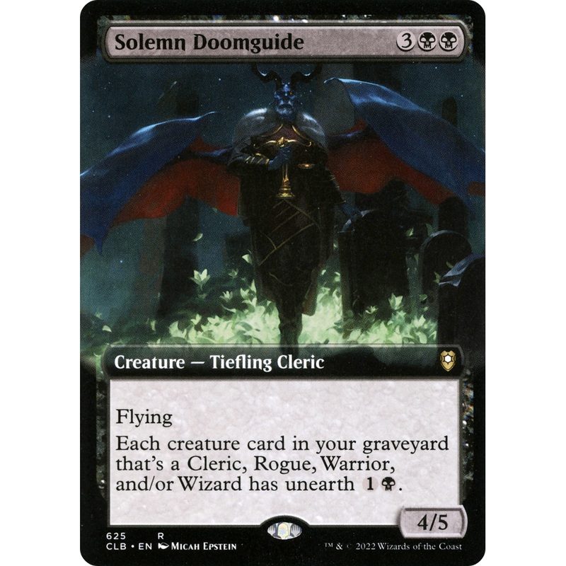 Solemn Doomguide (CLB-625) - Commander Legends: Battle for Baldur's Gate: (Extended Art)
