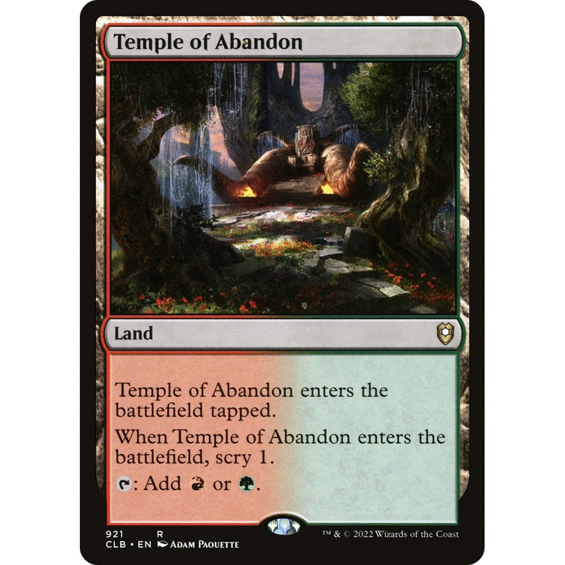 Temple of Abandon (CLB-921) - Commander Legends: Battle for Baldur's Gate