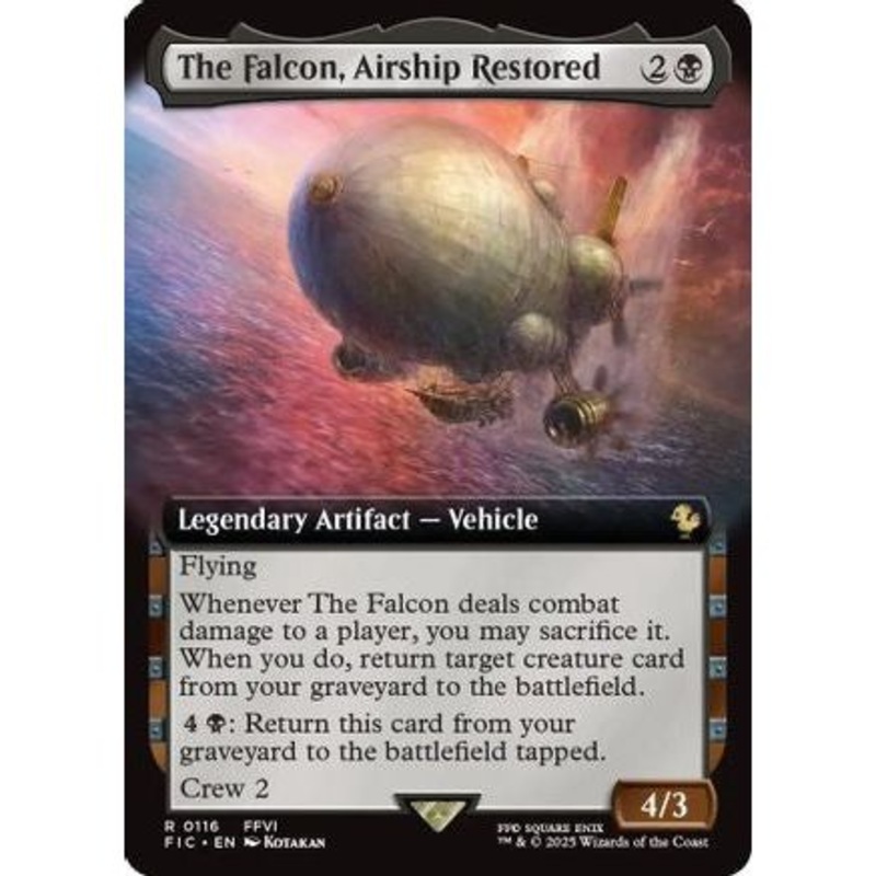 The Falcon, Airship Restored (Extended Art) (FIC-116) - Commander: FINAL FANTASY Foil