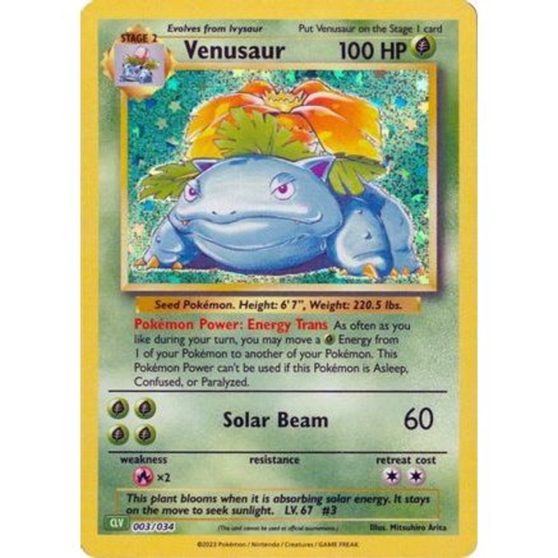 Venusaur 3 - Trading Card Game Classic Holofoil