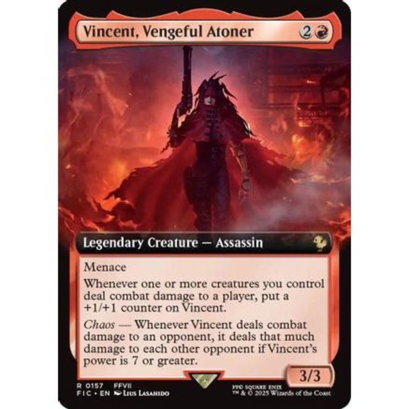 Vincent, Vengeful Atoner (Extended Art) (FIC-157) - Commander: FINAL FANTASY Foil