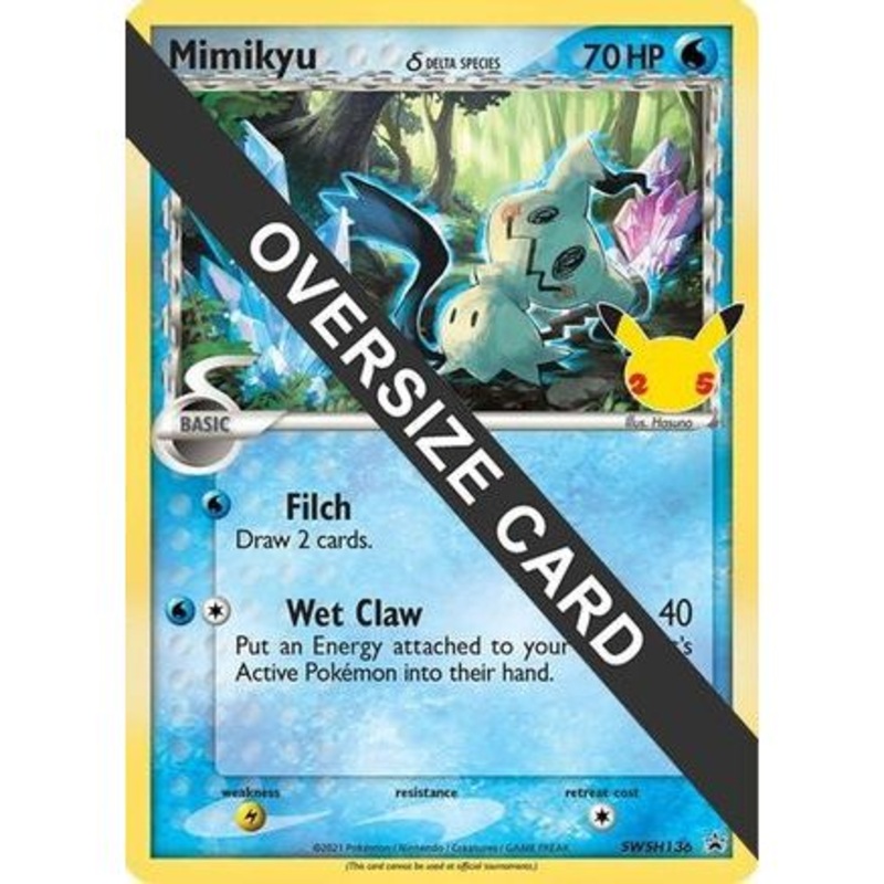 Mimikyu (Delta Species) - SWSH136 SWSH136 - Jumbo Cards Holofoil