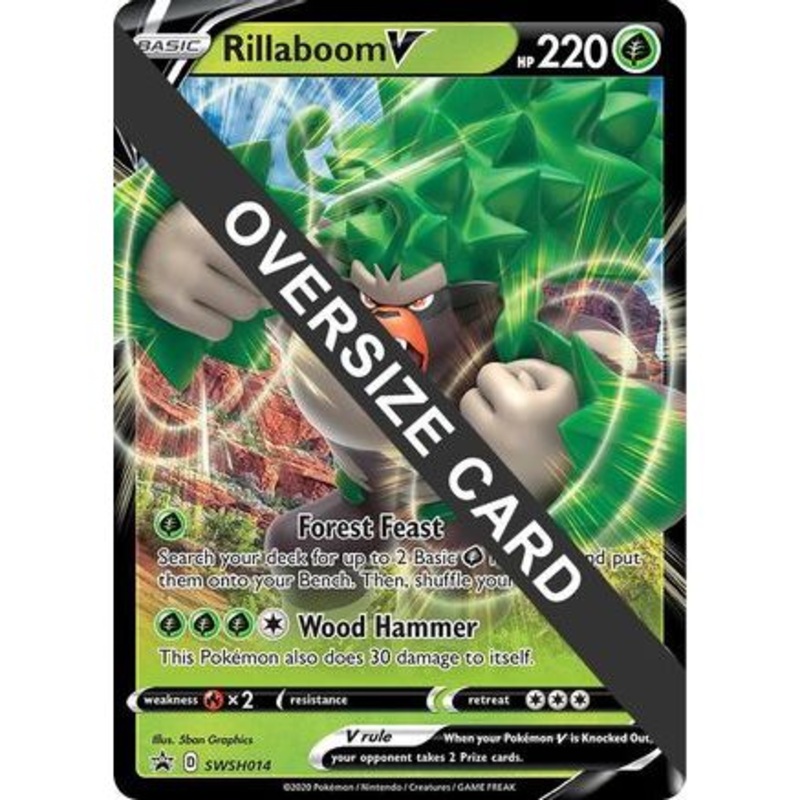 Rillaboom V - SWSH014 SWSH014 - Jumbo Cards Holofoil