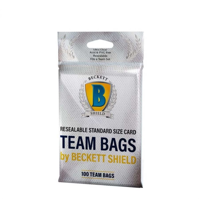 Beckett Shield: Resealable Team Bags 100ct