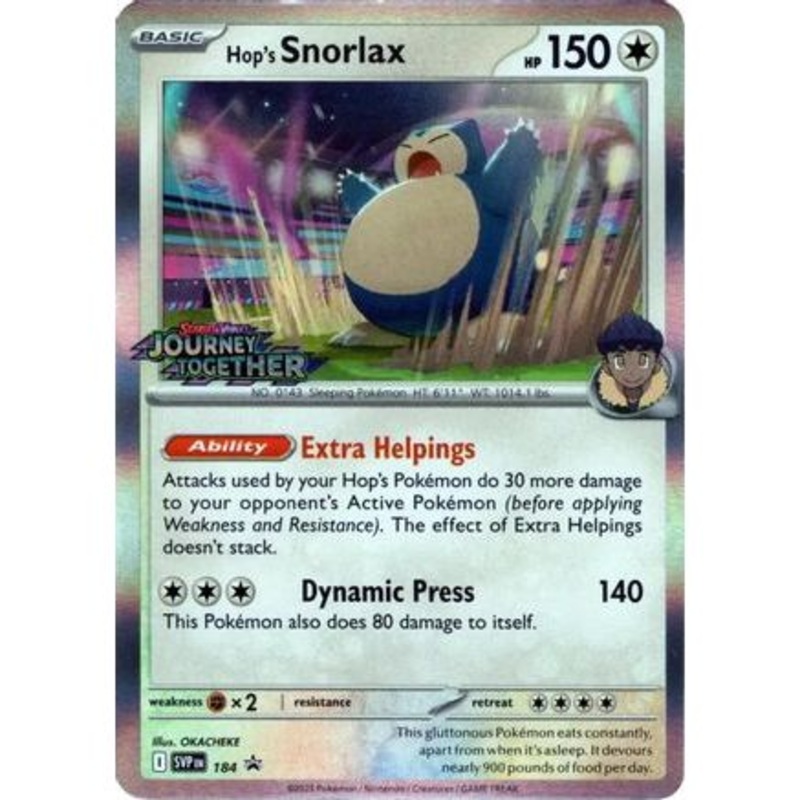 Hop's Snorlax 184 - SV09 Journey Together Holofoil