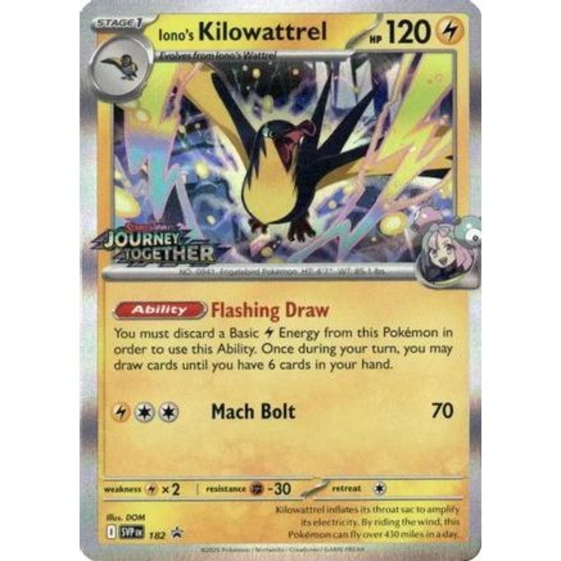 Iono's Kilowattrel 182 - SV09 Journey Together Holofoil