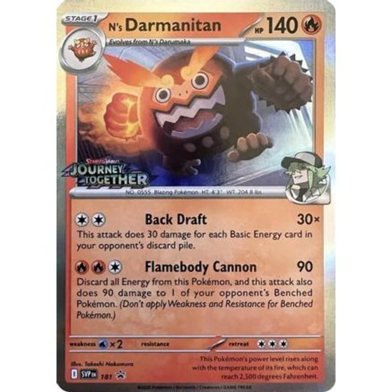 N's Darmanitan 181 - SV09 Journey Together Holofoil