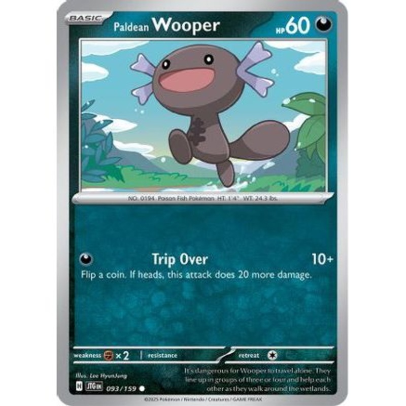 Paldean Wooper 93 - SV09 Journey Together Reverse Holofoil
