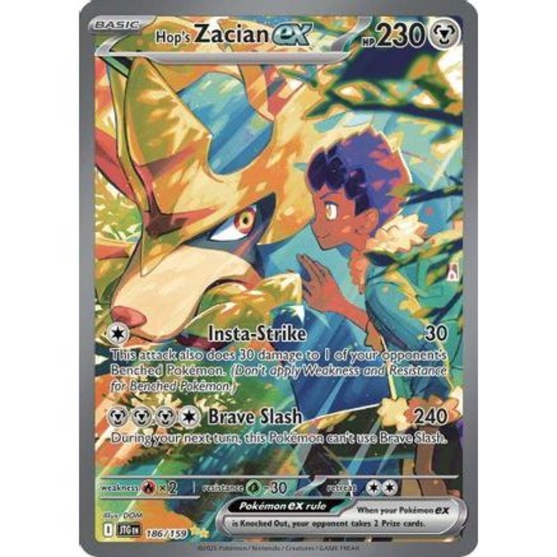 Hop's Zacian ex - 186/159 186 - SV09 Journey Together Holofoil