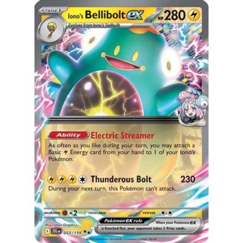 Iono's Bellibolt ex - 053/159 53 - SV09 Journey Together Holofoil